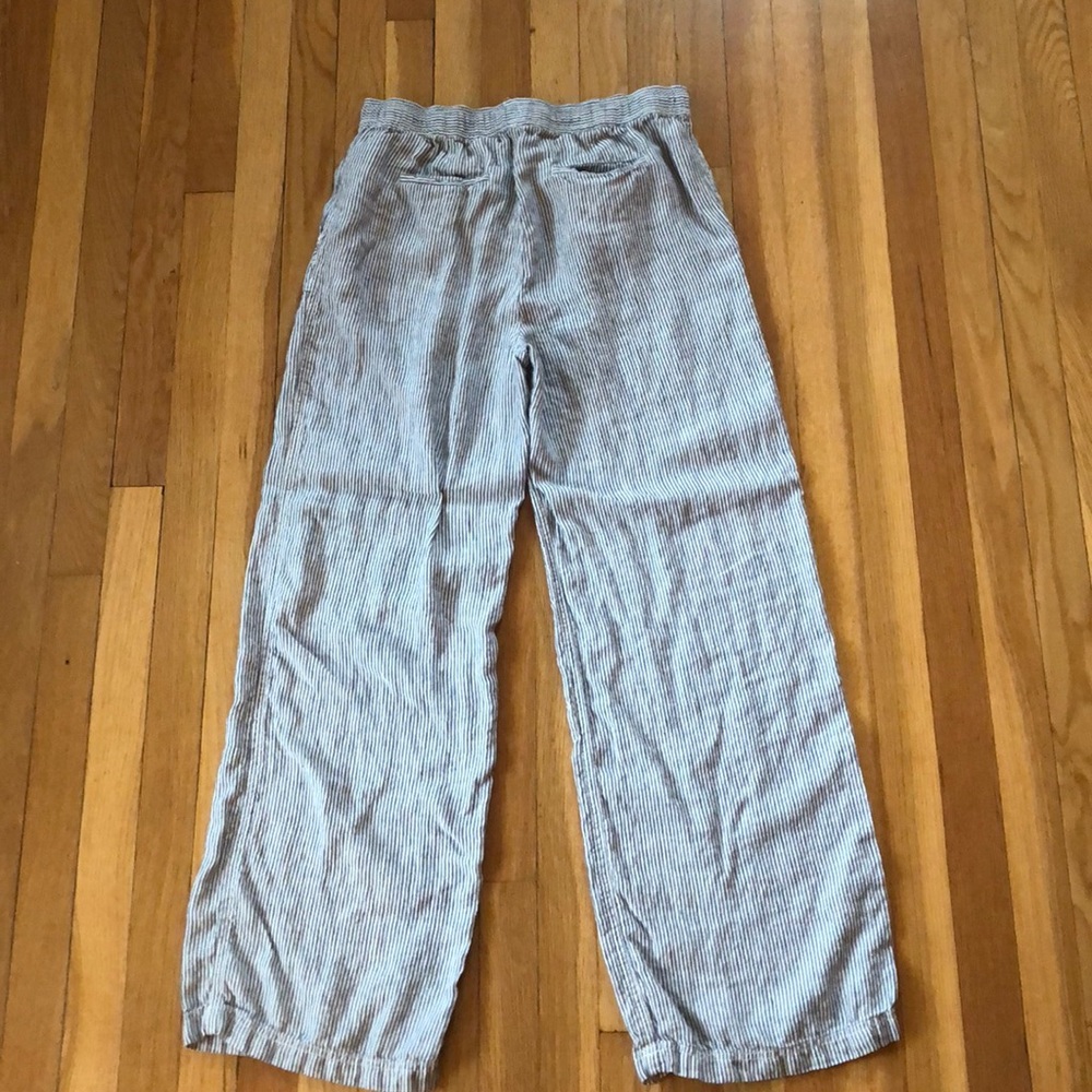Linen wide leg pants